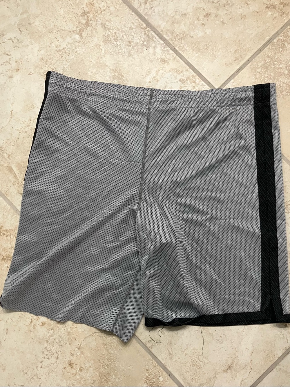 Athletech Gray and Black Athletic Mesh Shorts